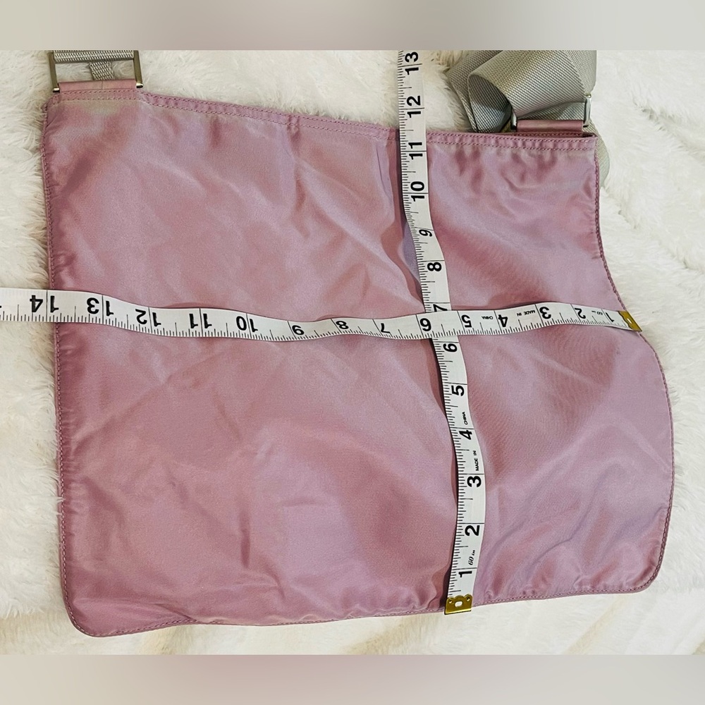 Prada Authentic Dusty Lilac Nylon Crossbody Bag with Adjustable Strap - Picture 6 of 15